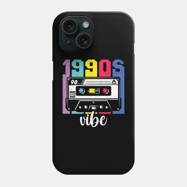 Retro 1990s Vibe Distressed Cassette Tape Design Phone Case by BadDesignCo