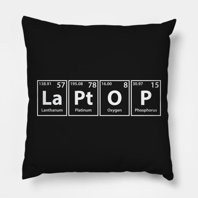Laptop (La-Pt-O-P) Periodic Elements Spelling Pillow by cerebrands