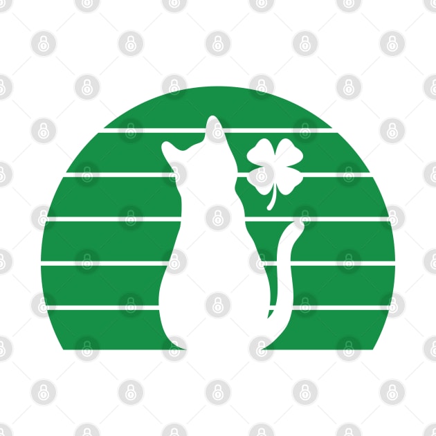 St Patricks Day Cat Lucky Shamrock by yoveon