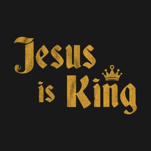 Jesus Is King Religous Faith Christian Make Heaven Crowded Vintage T-Shirt