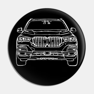 White X5 M50d F15 Car Sketch Art Pin