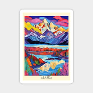 fauvism art of Alaska usa 4 Magnet