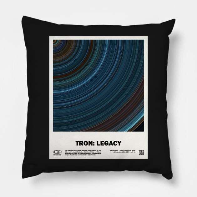 minimal_Tron: Legacy Abstract Circular Art Movie Pillow by silver-light