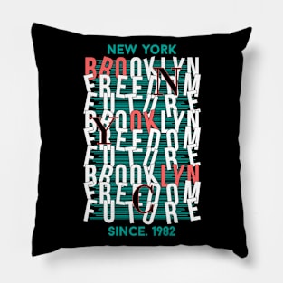 New York Brooklyn 1982 Pillow