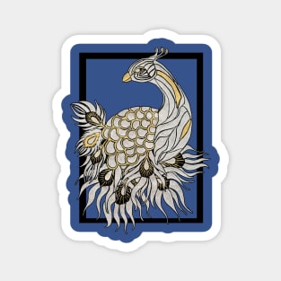 Gold Peacock Magnet