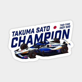 Takuma Sato 2020 Indy Winner (blue text) Magnet