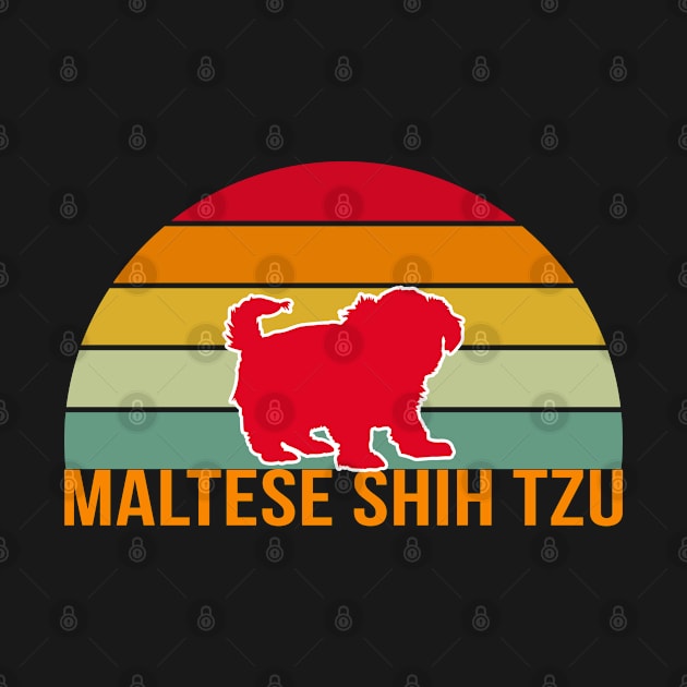 Maltese Shih Tzu Vintage Silhouette by seifou252017