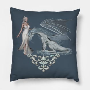 Awesome ice dragon Pillow