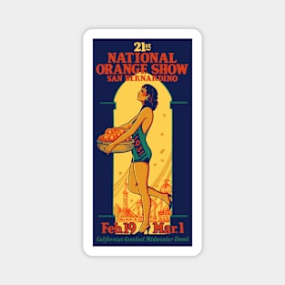 21st National Orange Show Vintage Poster 1931 Magnet