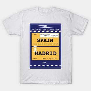 Madrid Spain Metro Subway Train Map Spanish Language T-Shirt funny t shirts  customized t shirts