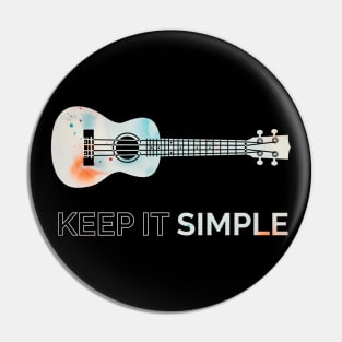 Keep It Simple Ukulele Texture Pin