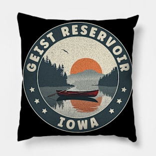 Geist Reservoir Iowa Sunset Pillow