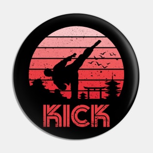 Retro Karate Guy Pin