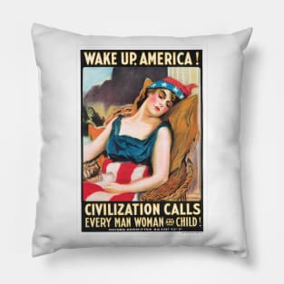 Wake Up, America! Poster Pillow