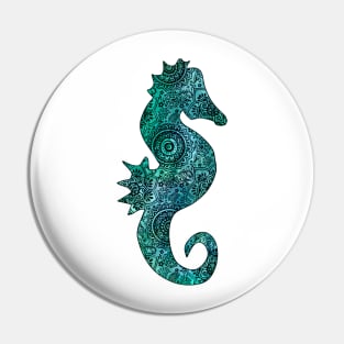 Seahorse doodle Pin