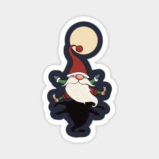 Happy Santa in the fullmoon light Magnet