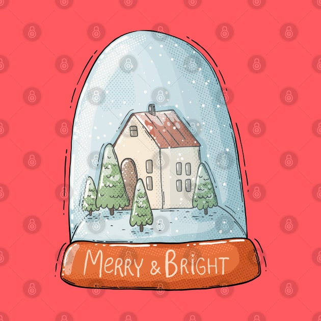 Merry and Bright snow globe by Tania Tania