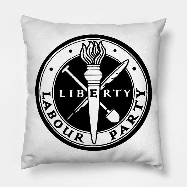 Labour Party B/W Pillow by Bugsponge