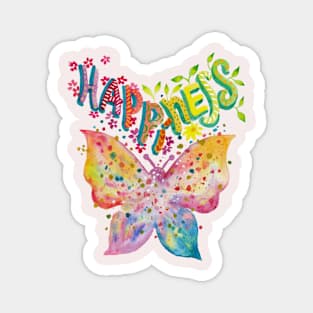 Happiness is a butterfly Magnet