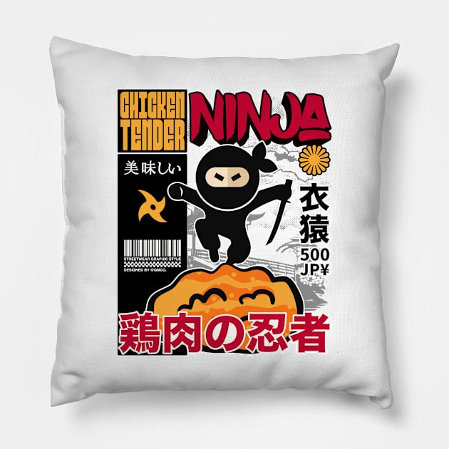 Chicken Tender Ninja Pillow by Garment Monkey Co.