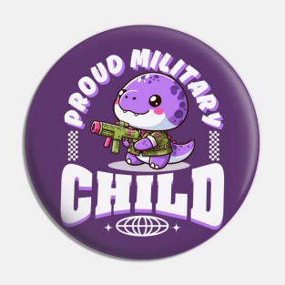 Military child : proud dino Pin