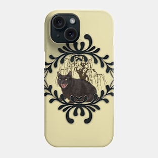 Funny angry black cat Phone Case