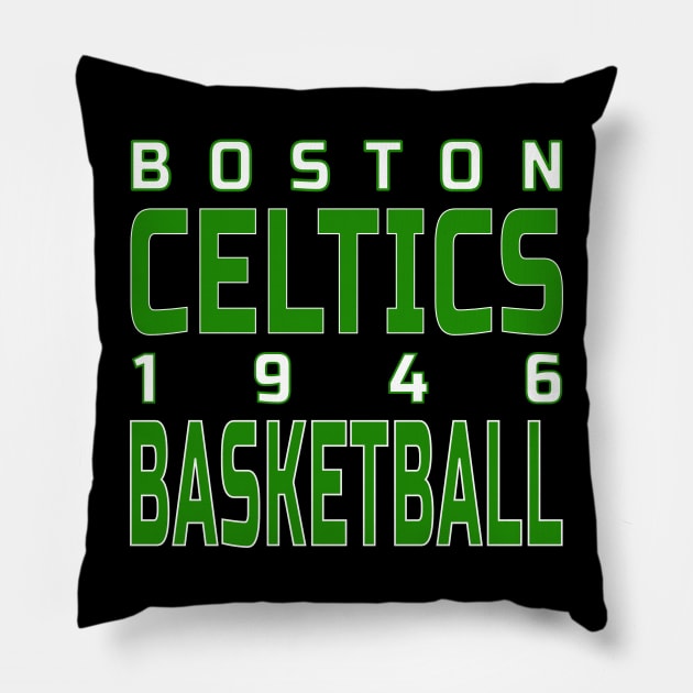 Boston Celtics Basketball Classic Pillow by Medo Creations