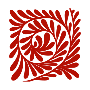 SPIRAL RED LEAVES T-Shirt