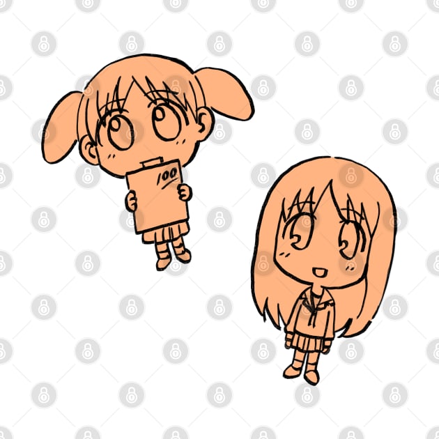 I draw chibi osaka and chiyo chan / azumanga daioh by mudwizard