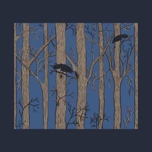 Black Crow in the Forest T-Shirt