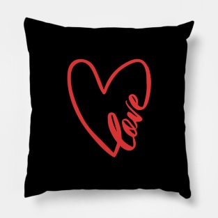 Valentine's Day Love Heart Design Pillow