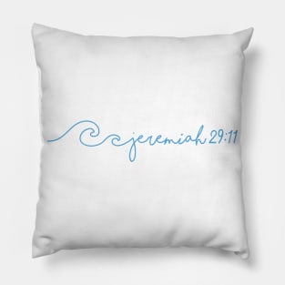 Jeremiah 29:11 Waves Bible Verse Pillow