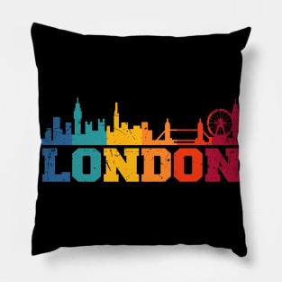 London Retro Skyline UK Pillow