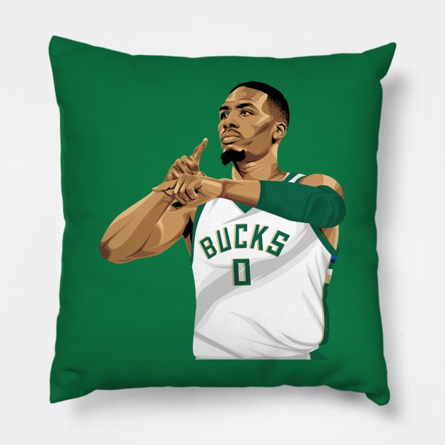 Damian Lillard Dame Time Pillow by knnthmrctn