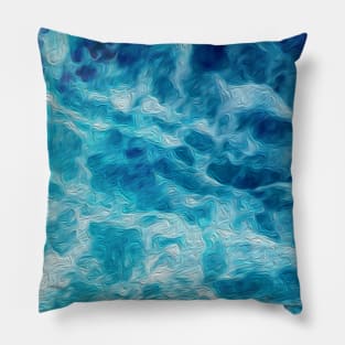 Beautiful Blue Waves 3 Pillow