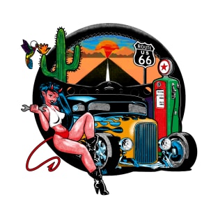 Hot Rod, Landscape and Pinup T-Shirt