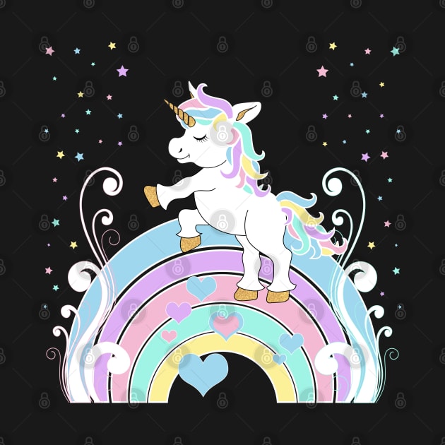 Heart Rainbow Unicorn - Isolated by DesignsbyDonnaSiggy