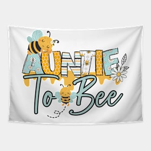 Auntie to bee-Buzzing with Love: Newborn Bee Pun Gift Tapestry