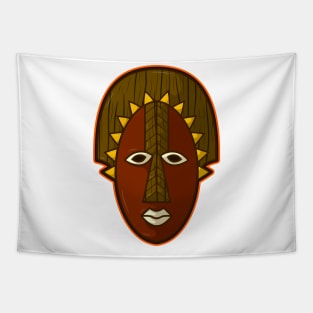 Ancient african aboriginal mask design Tapestry