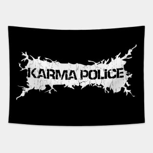 White Distressed - Karma Police Tapestry