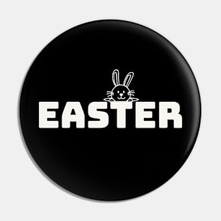 Easter text + bunny Pin