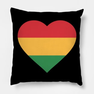 Heart Black History Month Pillow