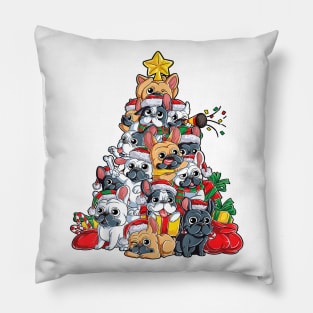 French Bulldog Christmas Tree Ornaments Pillow