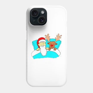 Santa and Rudolf on Boxing Day Phone Case