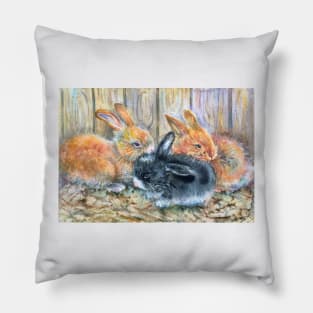 Cute rabbits. Pillow