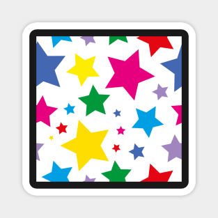 Bright rainbow star print Magnet