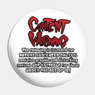 “Content Warning” Pin