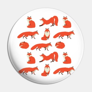 Foxes pattern Pin