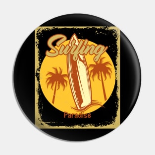 Summer, Surfing Paradise Pin