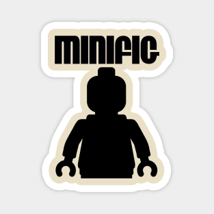 Retro Large Black Minifig, Customize My Minifig Magnet